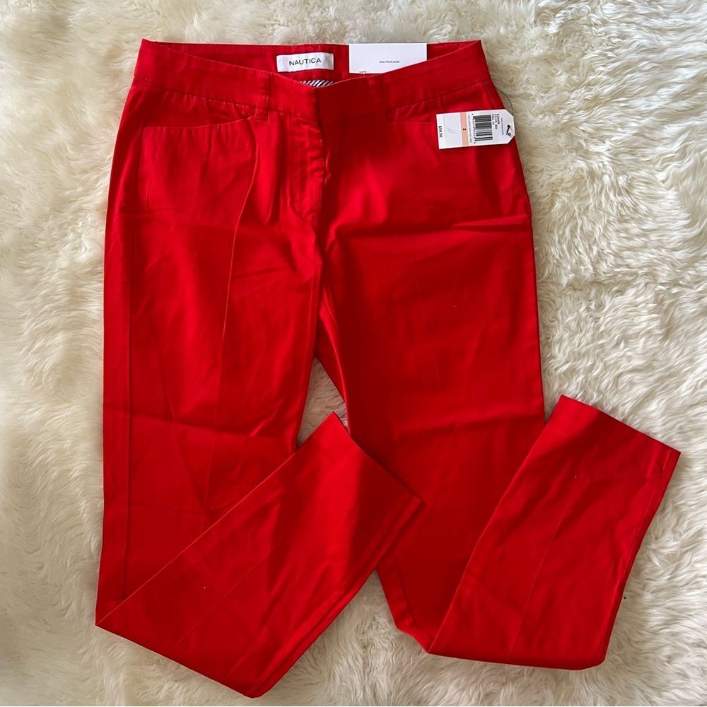 NWT - Nautica Red Ankle Length Pants